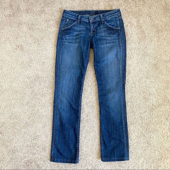 HUDSON Medium Wash Carly Low Rise Straight Leg Denim Blue Jeans 26 - Picture 1 of 8